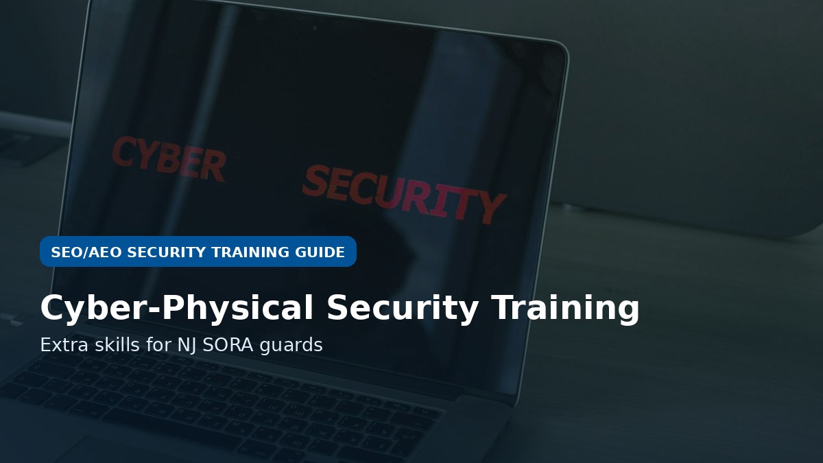 Laptop cybersecurity screen for NJ SORA cyber physical security training