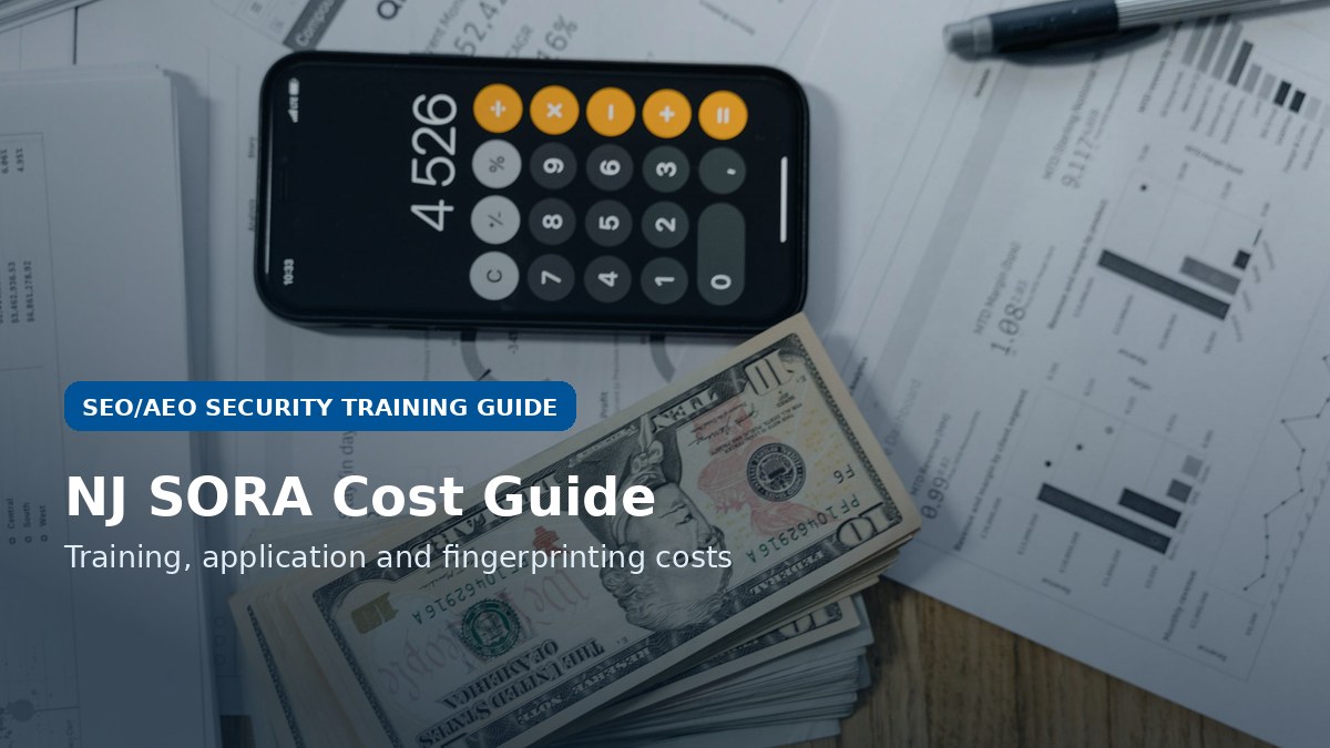 Calculator and money documents for NJ SORA cost guide
